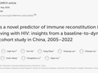 17live
刘甲野团队在Frontiers in Immunology发表HDL-C预测HIV感染者免疫重建新成果